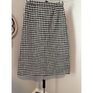 Halogen Tweed A-line Black White Skirt Sz‎ XS NWOT